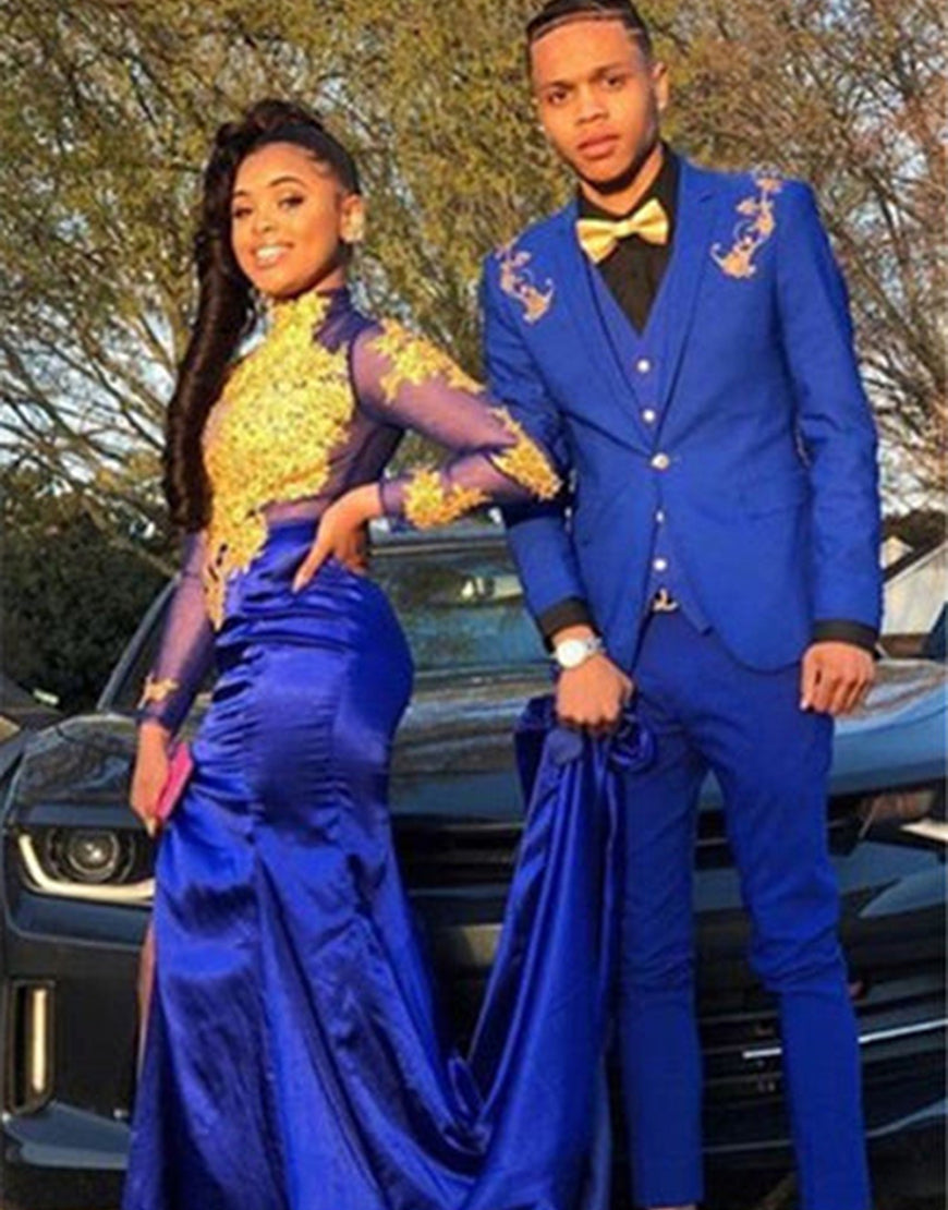 Royal Blue Shawl Lapel Prom Suits Online Two Pieces One Button Tuxedo for Men