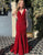 Red Sequin Mermaid Long Prom Dress