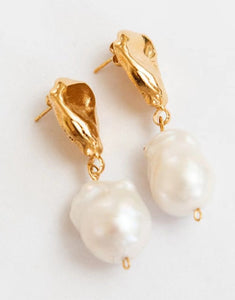 Vintage Baroque Pearl Earrings