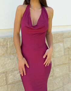 Gorgeous Mermaid Halter Wedding Guest with V-Neck