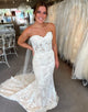 Sweetheart Ivory Corset Long Wedding Dress with Appliques