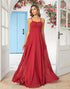 Simple A Line Spaghetti Straps Burgundy Long Bridesmaid Dress
