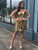 A Line Golden Short Homecoming Dress