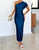 Dignified One Shoulder Sheath Wedding Guest with Side Split