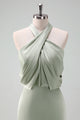 Elegant Halter Criss Cross Straps Mother Of Bride Dress