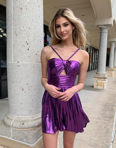 A Line Dark Purple Short Homecoming Dress