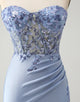 Glitter Lilac Strapless Sequined Appliques Strapless Tight Homecoming Dress