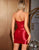 Red Strapless Tight Homecoming Dress