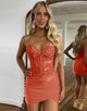 Fuchsia Strapless Lace Tight Homecoming Dress