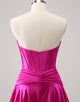 Fuchsia A-Line Sweetheart Corset Short Homecoming Dress