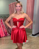 Fuchsia A-Line Sweetheart Corset Short Homecoming Dress