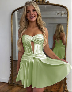 Sexy A-Line Strapless Homecoming Dress