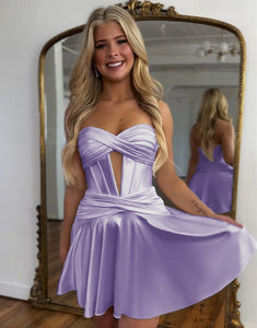 Sexy A-Line Strapless Homecoming Dress