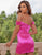 Chic Fuchsia Bodycon Off The Shoulder Short Homecoming Dress