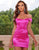 Chic Fuchsia Bodycon Off The Shoulder Short Homecoming Dress