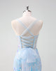 Sheath Sweetheart Sleeveless Lace-up Sequin Short Homecoming Dresses