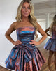 Charming Brown A-Line Homecoming Dress with Adorable Waist Bow