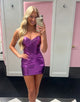 Chic Dark Purple Bodycon Strapless Homecoming Dress