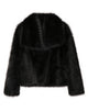 Coffee Lapel Keep Warm Plush Fluffy Short Women Winter Coat