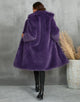 Camel Lapel Long Warm Plush High quality Leisure Fur Women Winter Coat