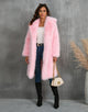 Camel Lapel Long Warm Plush High quality Leisure Fur Women Winter Coat