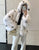 White New Imitation Fox Fur Loose Hooded Warm Lambswool Women Coat