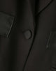 Fashion Black Notched Lapel Single Buckle Women Blazer