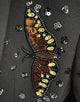 Black Shawl Lapel Crystal Sequin Butterflies 2 Pieces Women Suits