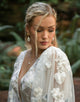 White A-Line Half Sleeve Lace Applique Wedding Dress 2025