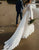 A-Line Crew Long Sleeve Lace Applique Wedding Dress 2024 with Court Train