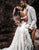 A-Line Off The Shoulder Applique Sleeveless Sweetheart Wedding Dress 2024