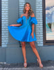 Stunning Royal Blue A-Line Ruched Homecoming Dress