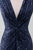 Graceful V-Neck Sleeveless Mother Of Bride Dress with Front Split