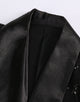 Black Sequin Shawl Lapel Tassel Women Blazer