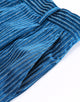 Peacock Blue Notched Lapel Pinstripe Women Slim Fit Suit