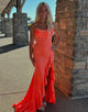 Silver Sheath Strapless Ruched Slit Sweep Train Prom Dress