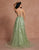 Green Spaghetti Sequins A-Line Tulle Sequins Applique Long Prom Dress