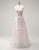 Flower Sequin Pink A-Line Spaghetti Tulle Prom Dress