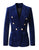 Navy Fashion Shawl Lapel Slim Fit Velvet Women Blazer