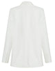 White Classic Notched Lapel Single Buckle Slim Fit Women Blazer