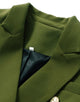 Army Green Slim Fit Peak Lapel Women Blazer