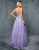 Elegant Spaghetti V-Neck Tulle Formal Dress with Applique