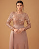 Noble Long Sleeves Chapel Train Formal Dress with Sequin