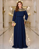 Gorgeous Long Sleeves Ruched Formal Dress with Lace Applique