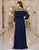 Gorgeous Long Sleeves Ruched Formal Dress with Lace Applique