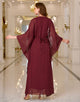 Elegant A-Line Long Sleeves Formal Dress with Girdle