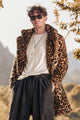 Men's Leopard Long Plush Winter Warm Coat