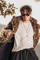 Men's Leopard Long Plush Winter Warm Coat