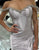 Silver Mermaid Off The Shoulder Ruched Prom Dress with Slit