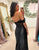 Black Off the Shoulder Mermaid Long Prom Dress with Appliques